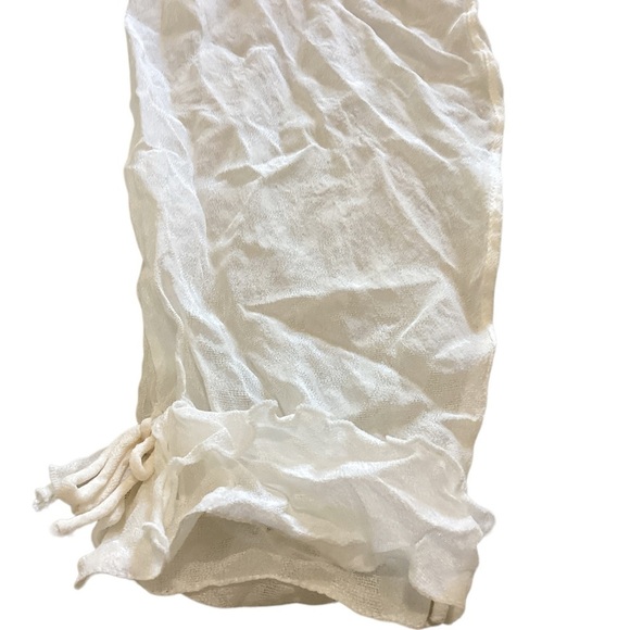 Exotic Brand Womens Silk Top Bottom Set Ruffled Collar Size XS Sheer Gauze Sheer - Picture 11 of 16